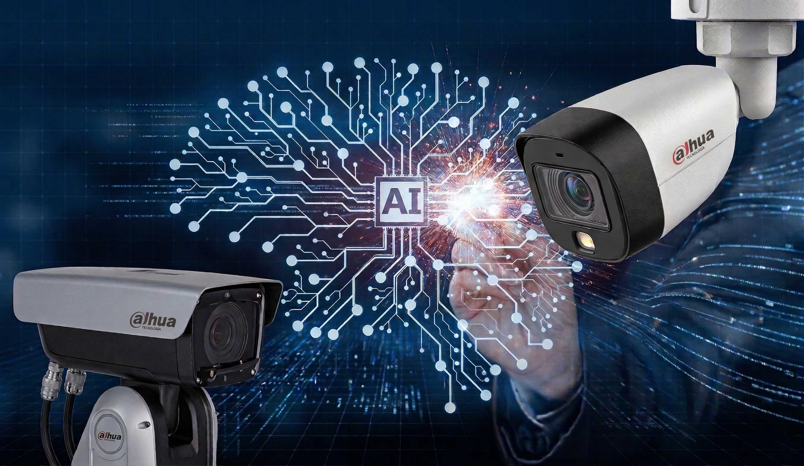 Cámaras de seguridad instaladas en edificio